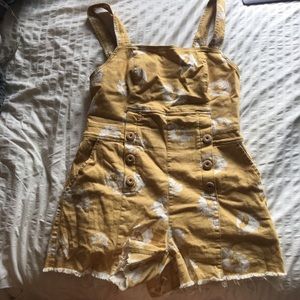 Flower denim Capri jumper SZ 8